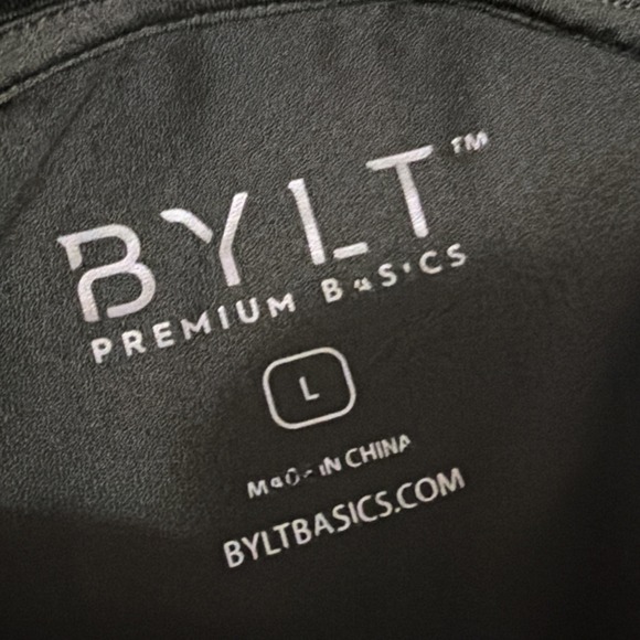 BYLT Basics Men's Large Green Pulse Pullover Drop Cut 1/4 Snap Hoodie - Picture 5 of 9